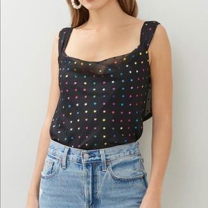 NWT fantasy rainbow foil tank top